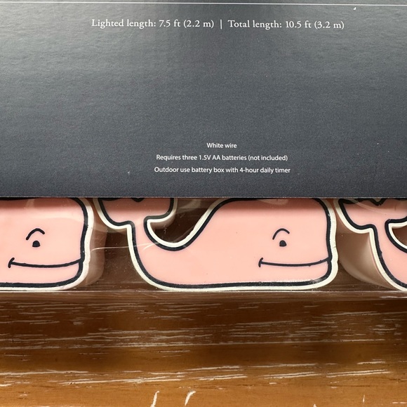 Vineyard Vines Pink Whale String Lights (3) - Picture 7 of 8